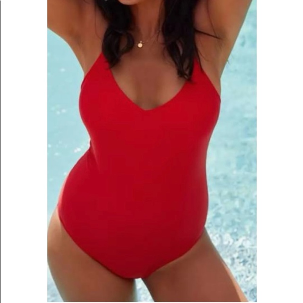 Aerie red one piece